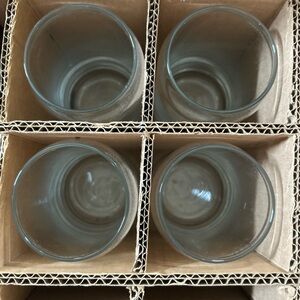 Set of Four Clear Glass Tumblers